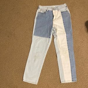 pacsun patchwork mom jeans